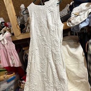 SHEIN White Sleeveless Sheath Wedding Dress